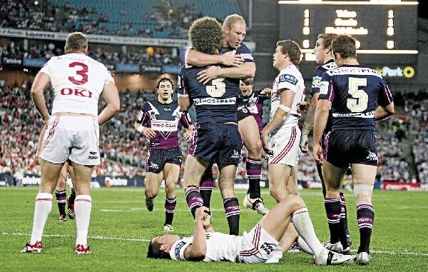 Melbourne's defeat of St George Illawarra in the 2006 NRL finals is one of many for the Storm over the Dragons.