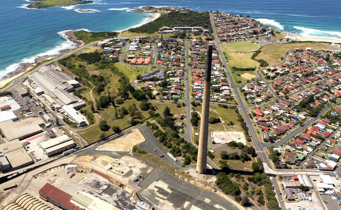 The Port Kembla Copper smoke stack, due to be demolished on February 20. Picture: KIRK GILMOUR