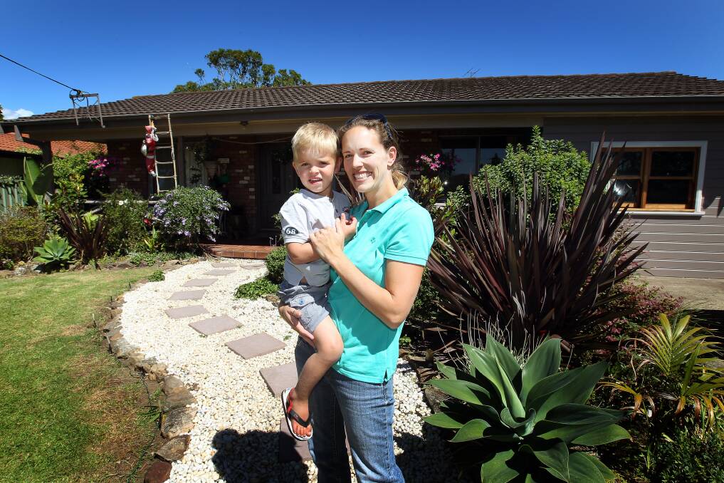 Kelly Collins of Barrack Heights, with son Phoenix.Picture: SYLVIA LIBER