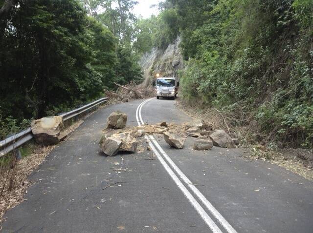 A rockfall on Mount Keira Road over Christmas-New Year.