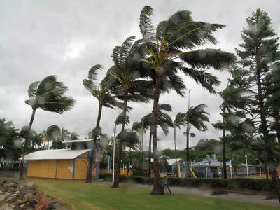 Strong winds hit Townsville yesterday afternoon - a taste of what was to come. Picture: JAMES WOODFORD