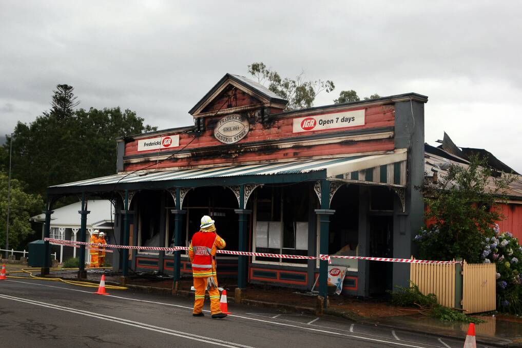 Fredericks IGA Jamberoo general store after the fire. Picture: SYLVIA LIBER