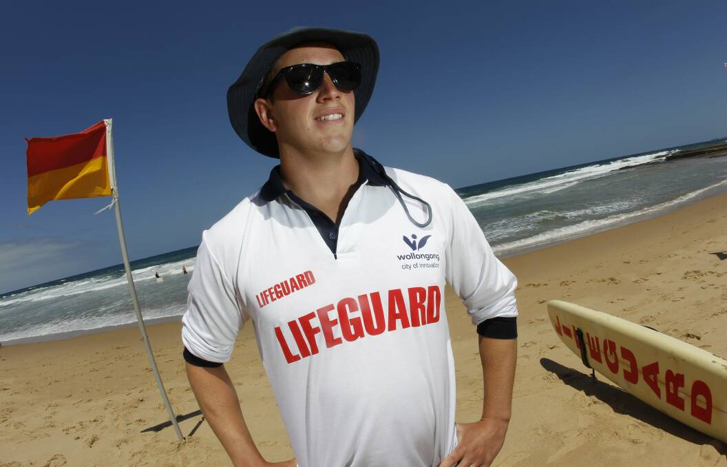 Canadian exchange lifeguard Richard MacCauley at Austinmer Beach.Picture: ANDY ZAKELI