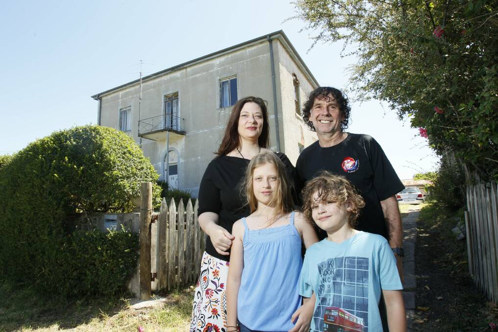 Jenny Dixon and Harold Cosier with children Harriett and Eli outside Keera Vale. Picture: DAVE TEASE