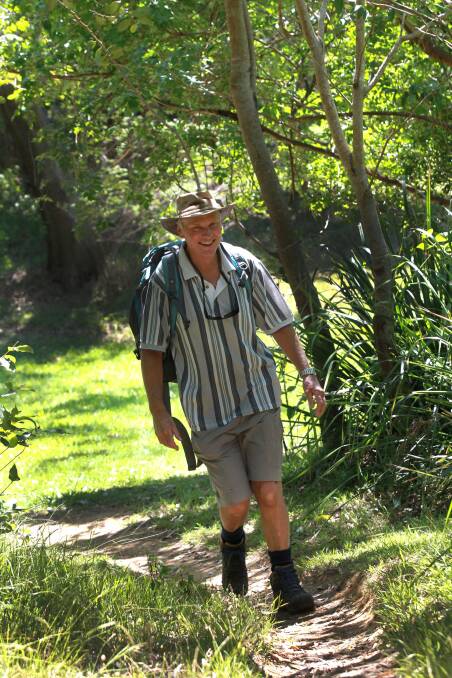 Mercury, News, BUSH WALKINGPicture of John Stewart in the bush for a little Summer Daze story on ten of the best bush walks in the region. Hes a member of the Illawarra Ramblers.. Photo taken on the 4th of January 2012. Picture by Orlando Chiodo. Story Michelle Webster