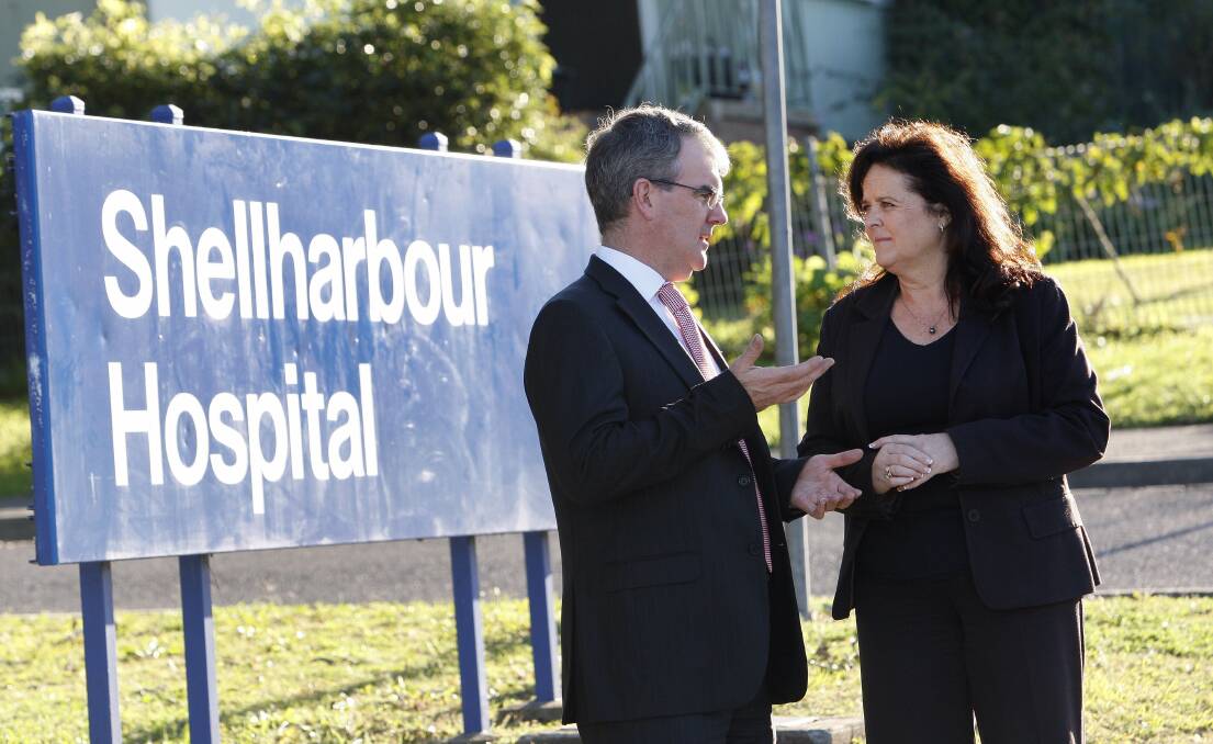 NSW shadow treasurer Michael Daley with Shellharbour MP Anna Watson. Picture: ANDY ZAKELI