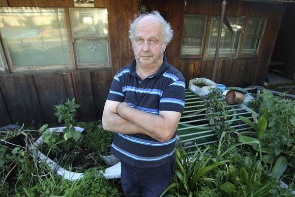 Julius Kudrynski is standing for Wollongong lord mayor following many battles with the council over erecting illegal structures in his backyard. Picture: MELANIE RUSSELL