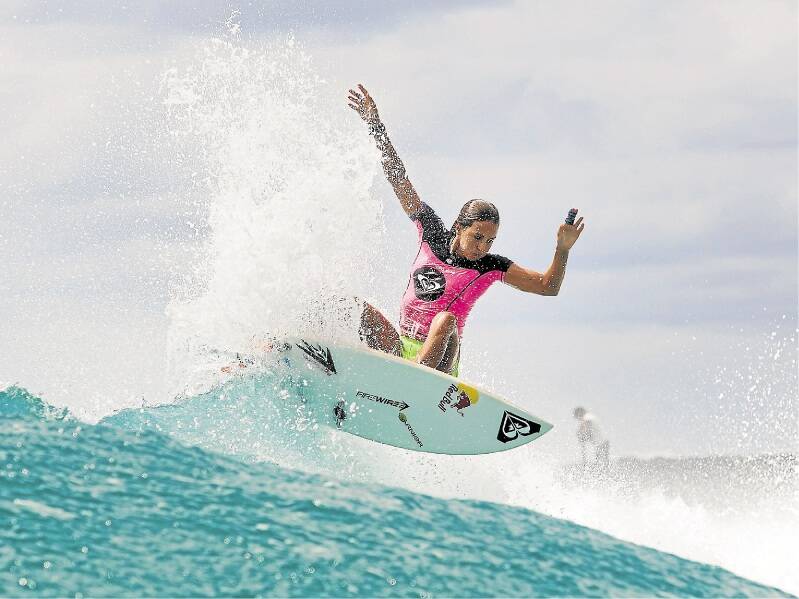 Sally Fitzgibbons at the Roxy Pro where she fought back after losing her opening heat. Picture: ASP