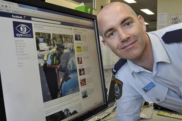 Shoalhaven police constable Duade Paton has joined Project eyewatch - a 21st century Neighbourhood Watch program that is being run through Facebook. Picture: ADAM WRIGHT