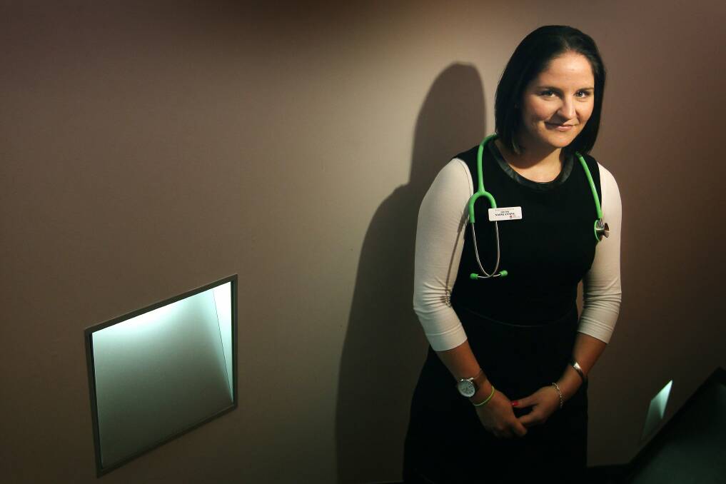 Naomi Anning, one of Wollongong Hospital's new medical interns. Picture: SYLVIA LIBER