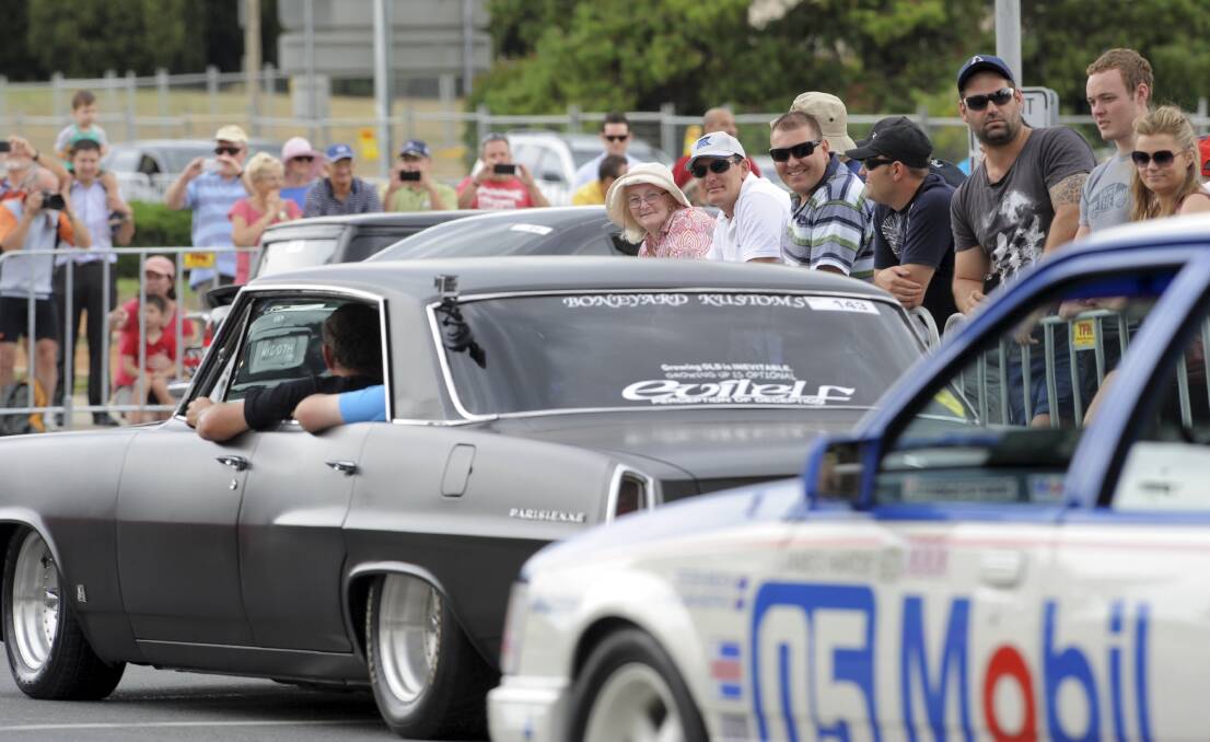 The street cruise was held in the heart of Canberra yesterday.Picture: GRAHAM TIDY