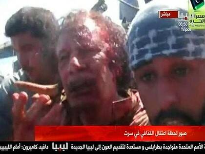 Killed in his home town ... Muammar Gaddafi.