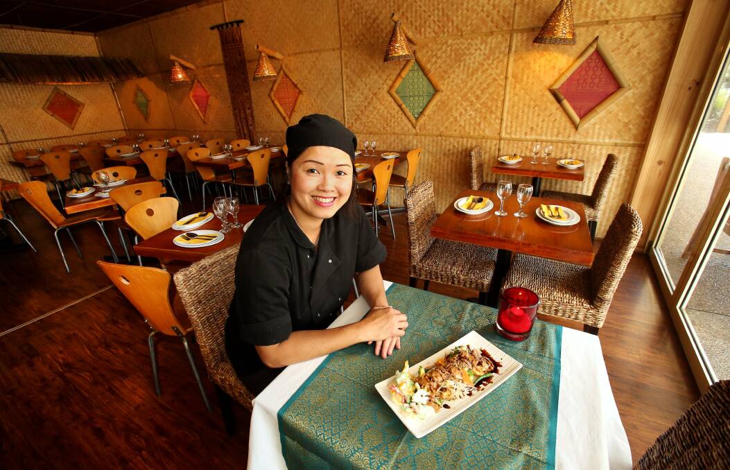 Irwan Ho, head chef of Raya Thai restaurant in Helensburgh, serves Balinese delights to customers in a Balinese setting. Picture: KIRK GILMOUR