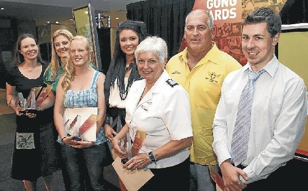 Top Gong winners (from left) Alison Mellor, Tania Hayes, Renae Chapman, Jasmin Cosmos, Jayne Wilson, Keith Caldwell and Peter Copeland. Picture: KIRK GILMOUR