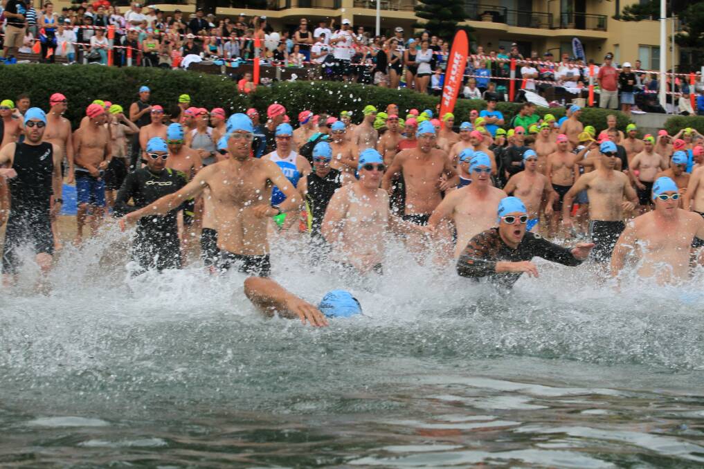 The 2014 Australia Day Aquathon at Wollongong Harbour. Picture: ORLANDO CHIODO