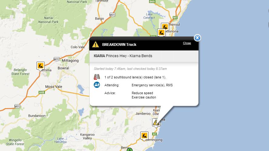 All lanes reopened at Kiama Bends