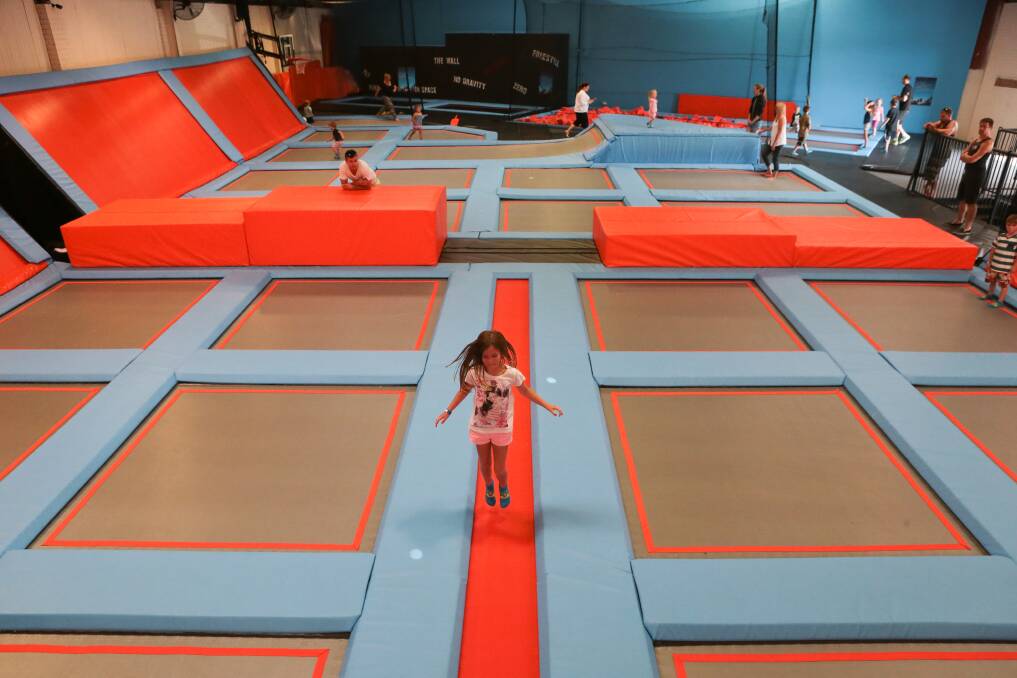 Kids enjoy the Junior Hangtime facilities. Picture: ADAM McLEAN
