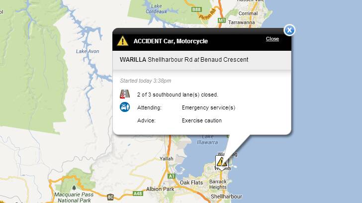 Lanes closed on Shellharbour Road, Warilla