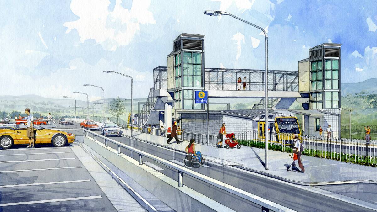Artist's impression of the proposed 'Flinders' Station.