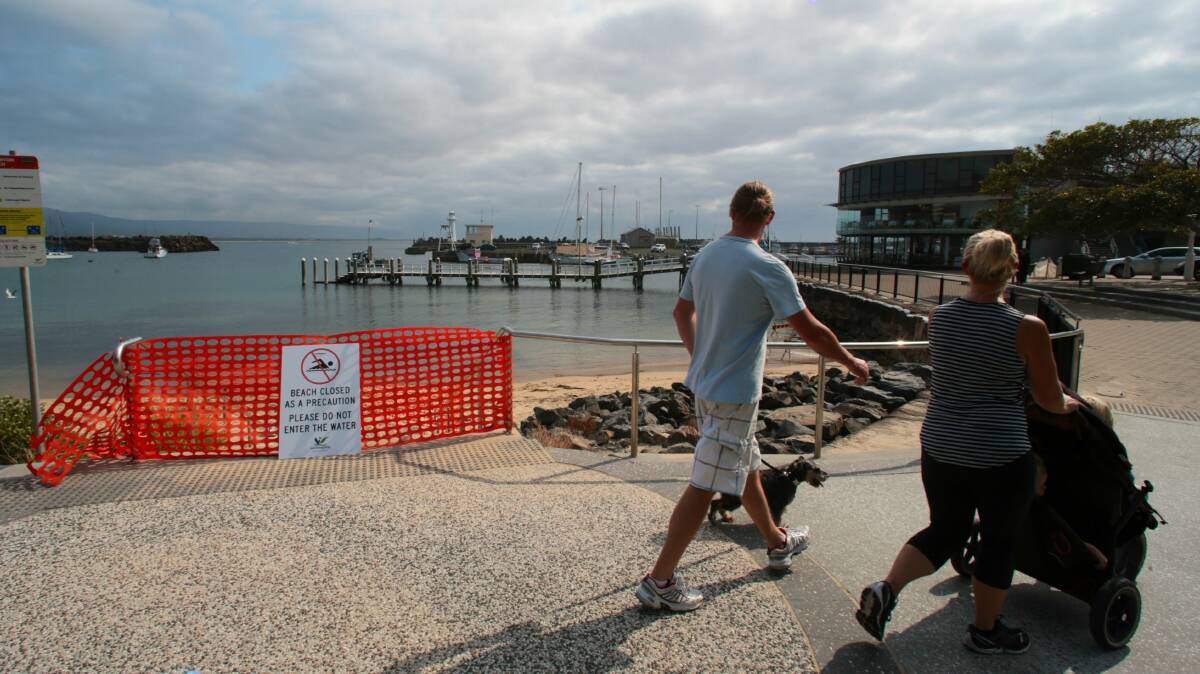 Signage at the southern end of Wollongong Harbour. PICTURE: Adam Mclean