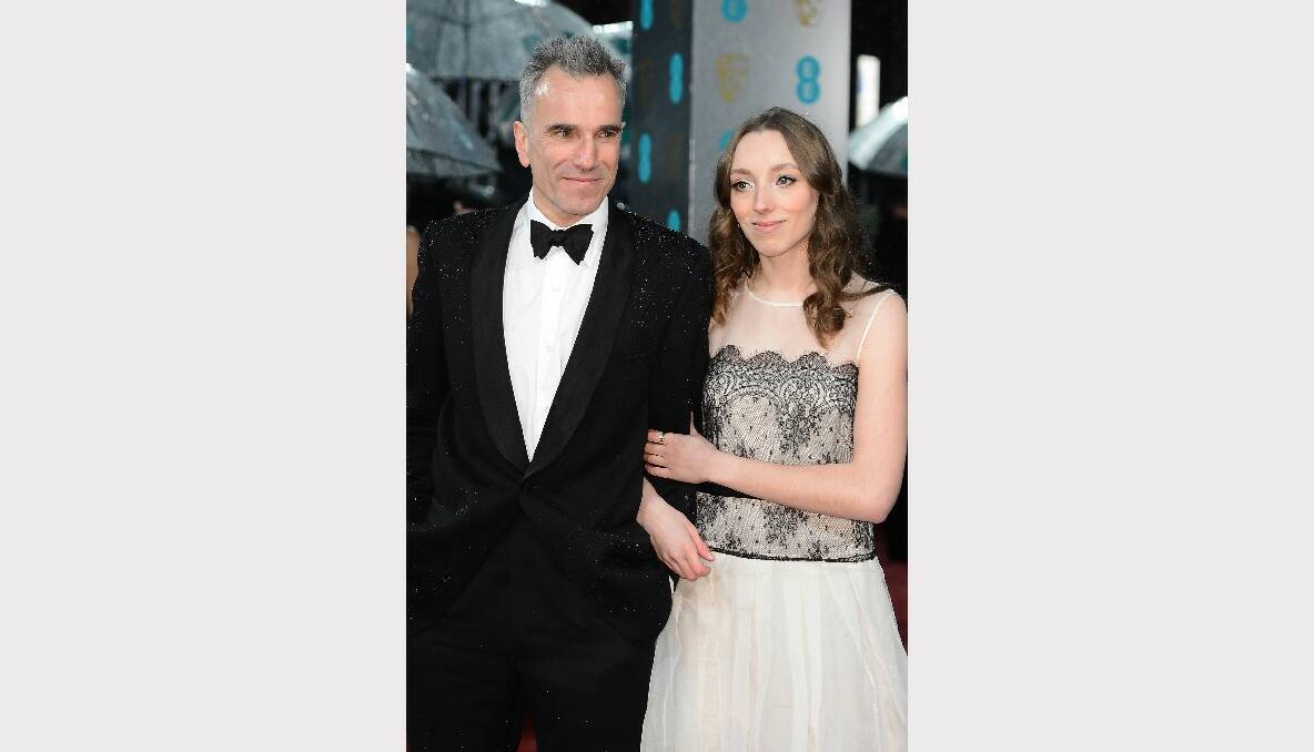 Daniel Day Lewis and Charissa Shearer at the BAFTA Awards. PHOTOS: Getty.
