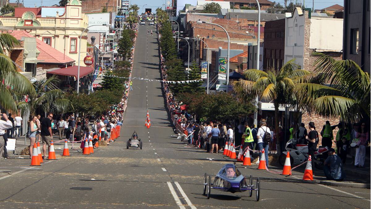 About 15,000 people flocked to the 2012 Port Kembla Billy Cart Derby and similar numbers are expected this year. Picture: SYLIA LIBER