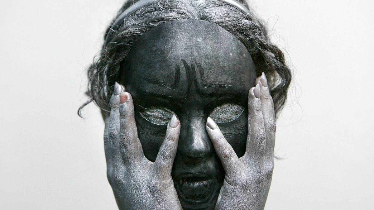 Gabriella Franklin as the Weeping Angel. Picture: SYLVIA LIBER