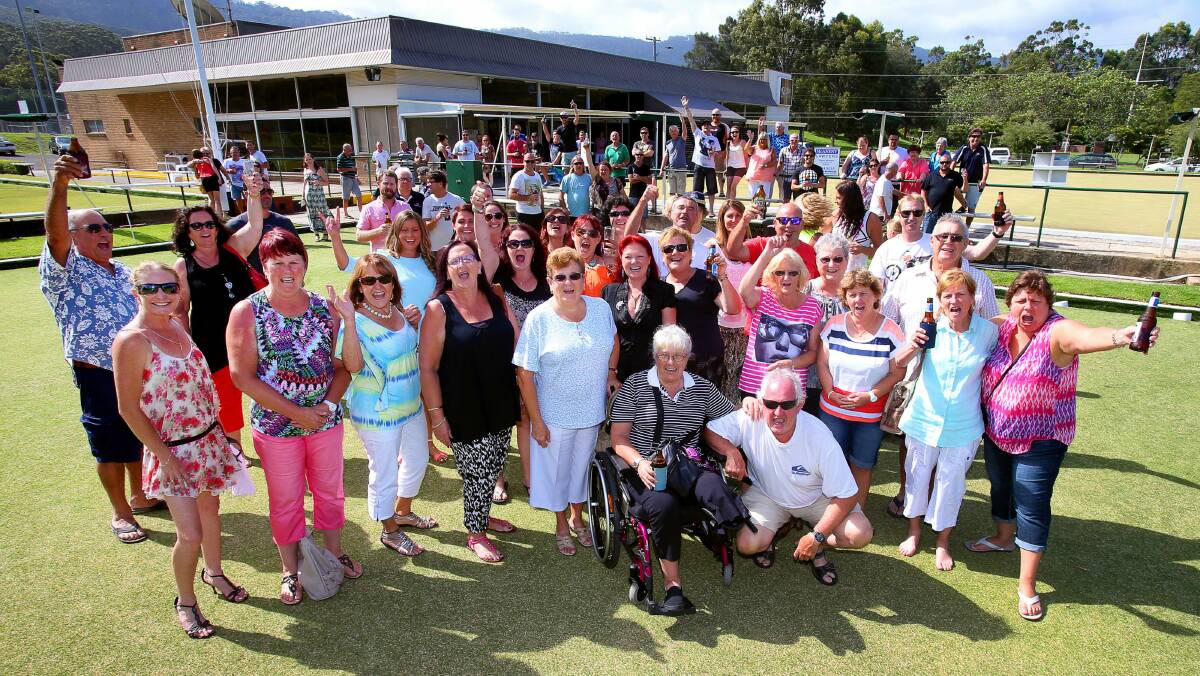 Members, directors and staff of the Bulli Bowling Club on its last day. Picture: KIRK GILMOUR 
