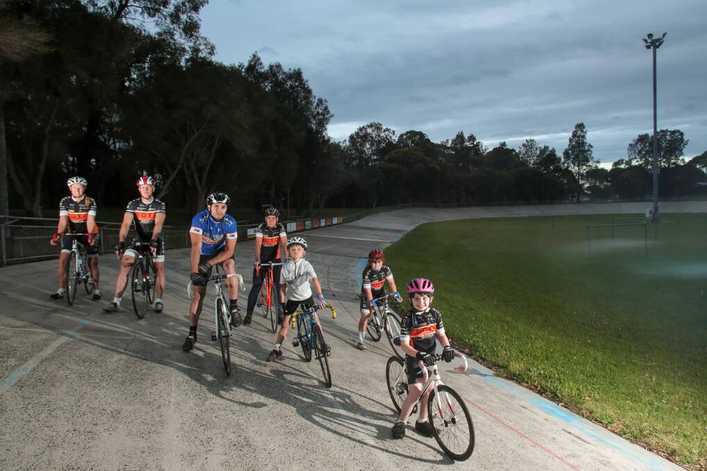 Illawarra Cycle Club members at the Unanderra Veledrome this week. The club is to host the 2013 Country Track Cycling Championships. Picture: ADAM McLEAN
