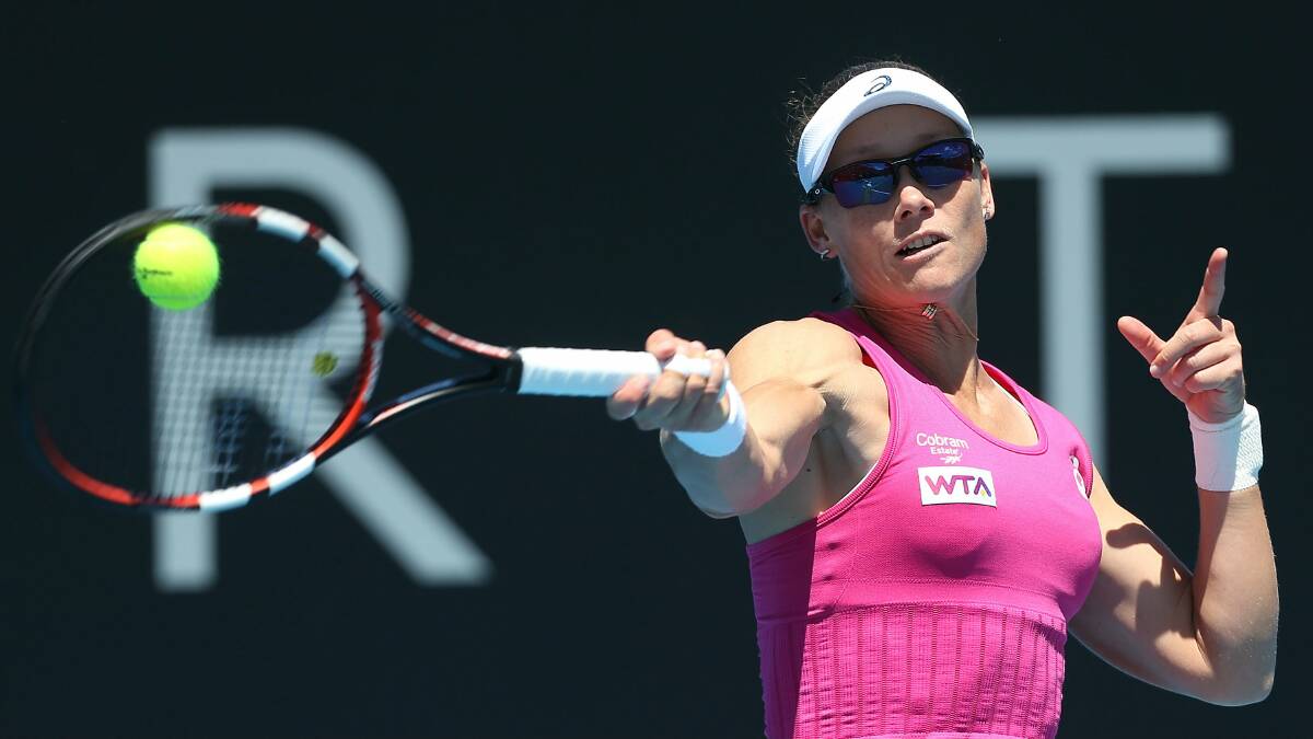 Sam Stosur is buoyed by her dispatch of Bojana Jovanovski in Hobart. Picture: GETTY IMAGES