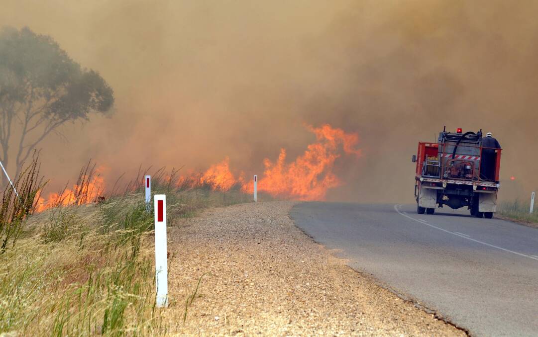 A fire burns near Oura. Picture: LES SMITH
