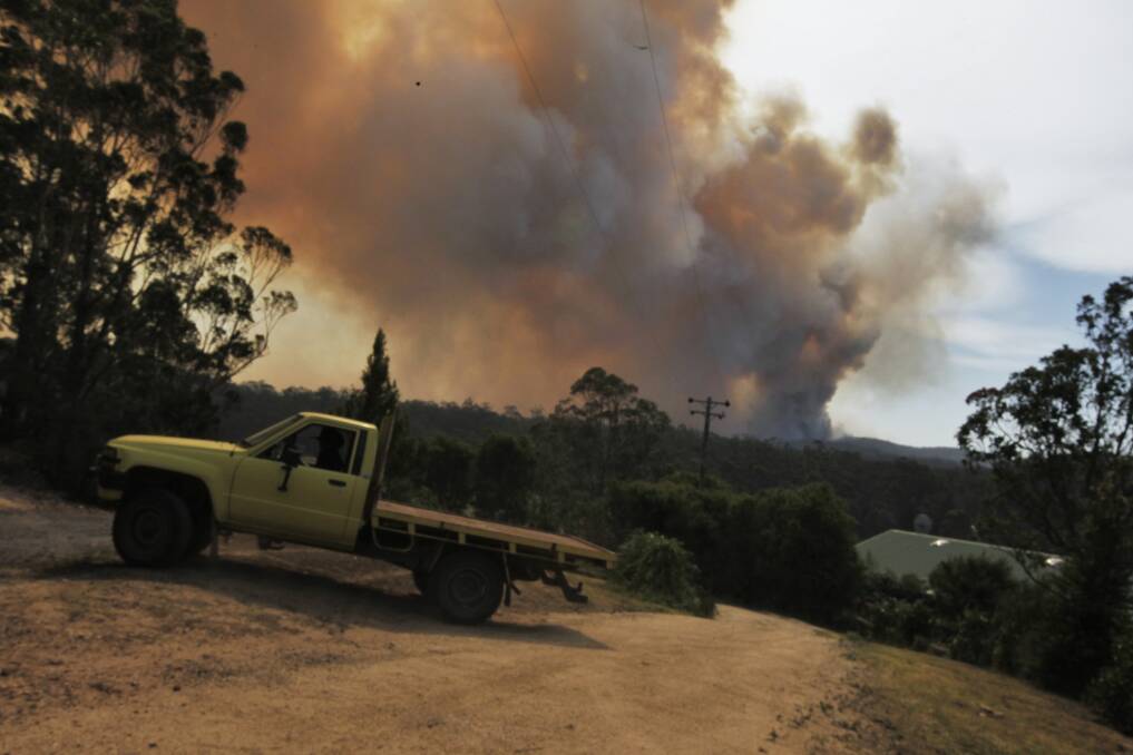 The Deans Gap fire south-west of Wandandian. Picture: NICK MOIR