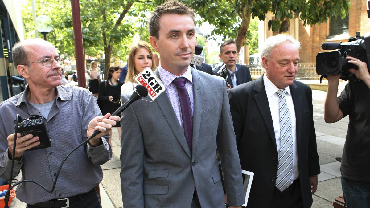 James Ashby leaves court today. Picture: WOLTER PEETERS
