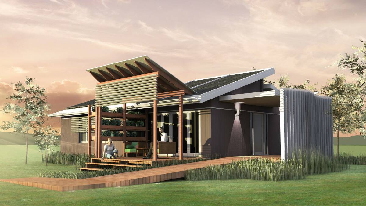 An artist’s impression of the retrofitted Illawarra Flame house the students are researching and building.