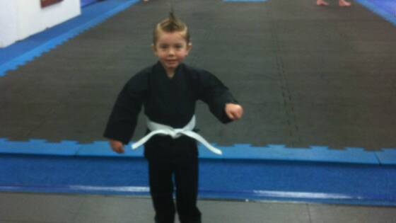 Finn Leggett: Soccer and martial arts, four-years-old