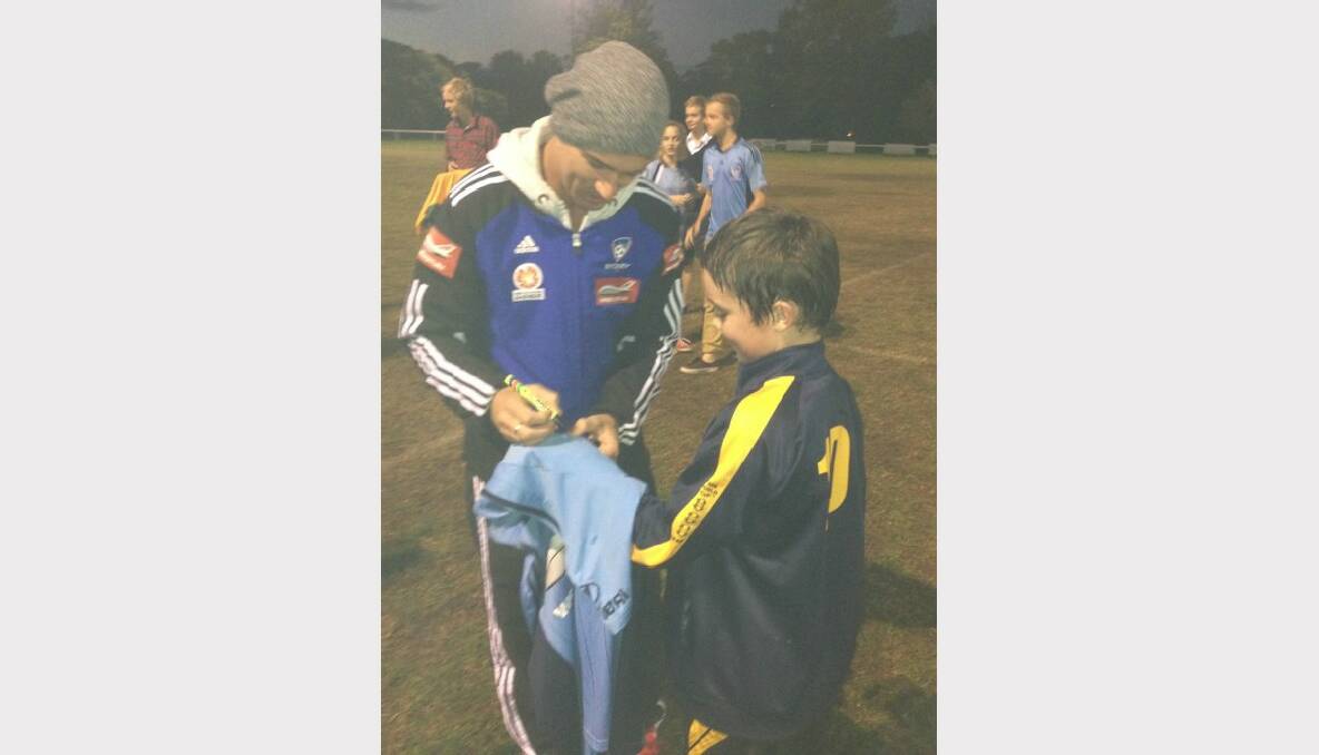 Jasper Redford: Soccer, pictured training with Sydney FC, 10-years-old