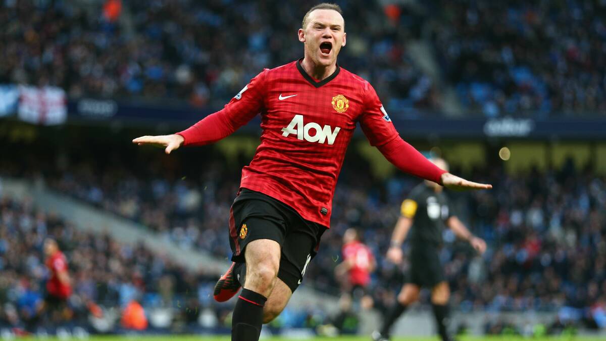 Manchester United's Wayne Rooney celebrates a goal. Picture: GETTY IMAGES