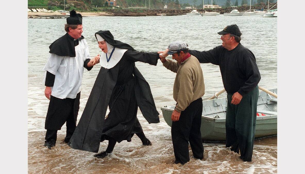 Students re-enact the arrival of the nuns in Belmore Basin for the school's 125th anniversary. 