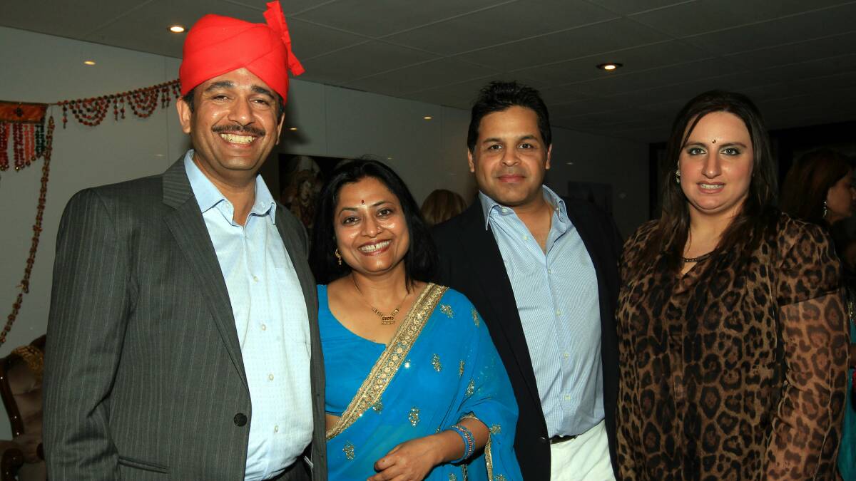 Ash and Smita Agarwal with Kunal and Natalie Sharma.