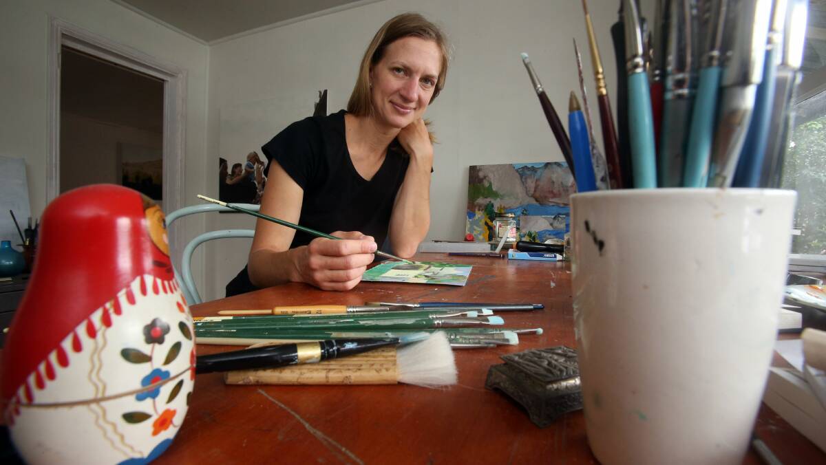 Painter Zuza Zochowski in her studio. Picture: ROBERT PEET