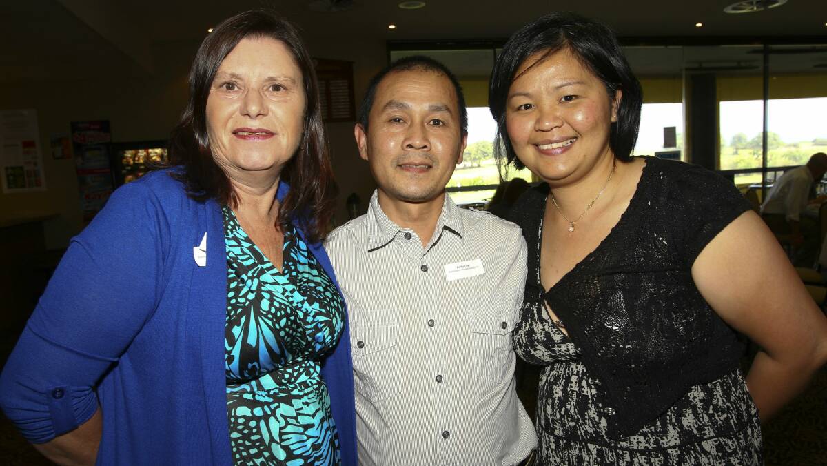 Julie Hornig, Andy Le and Ann Nguyen. Picture: KEN ROBERTSON