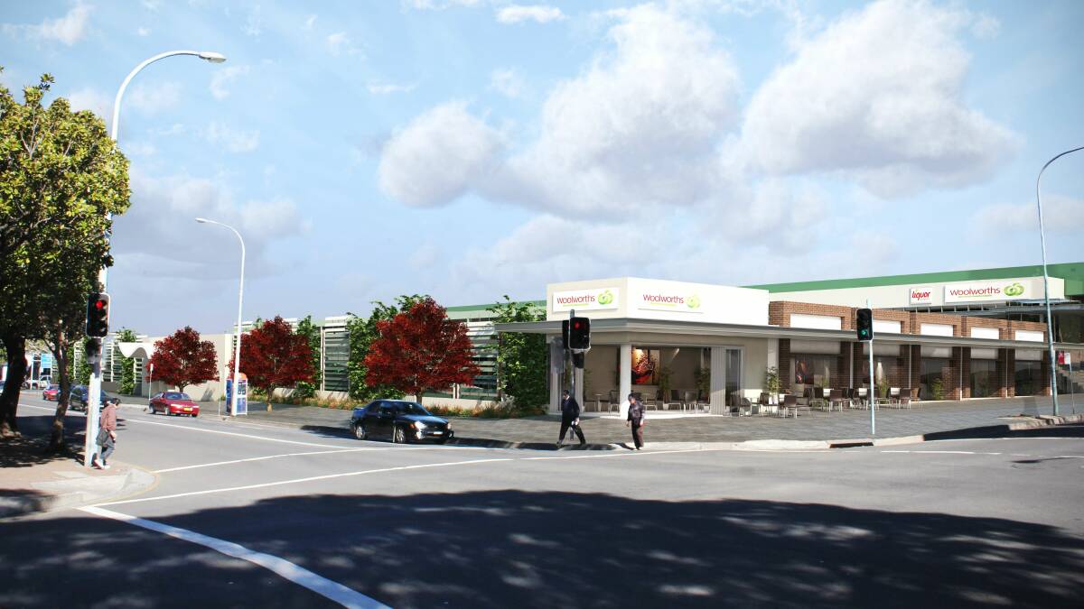  An artist’s impression of the new Woolworths car park and additional retail space.