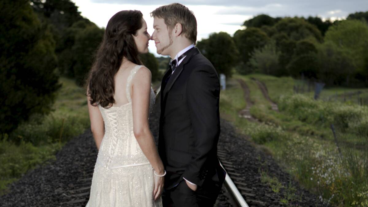 Amanda and Justin Van der Veen on their wedding day. 