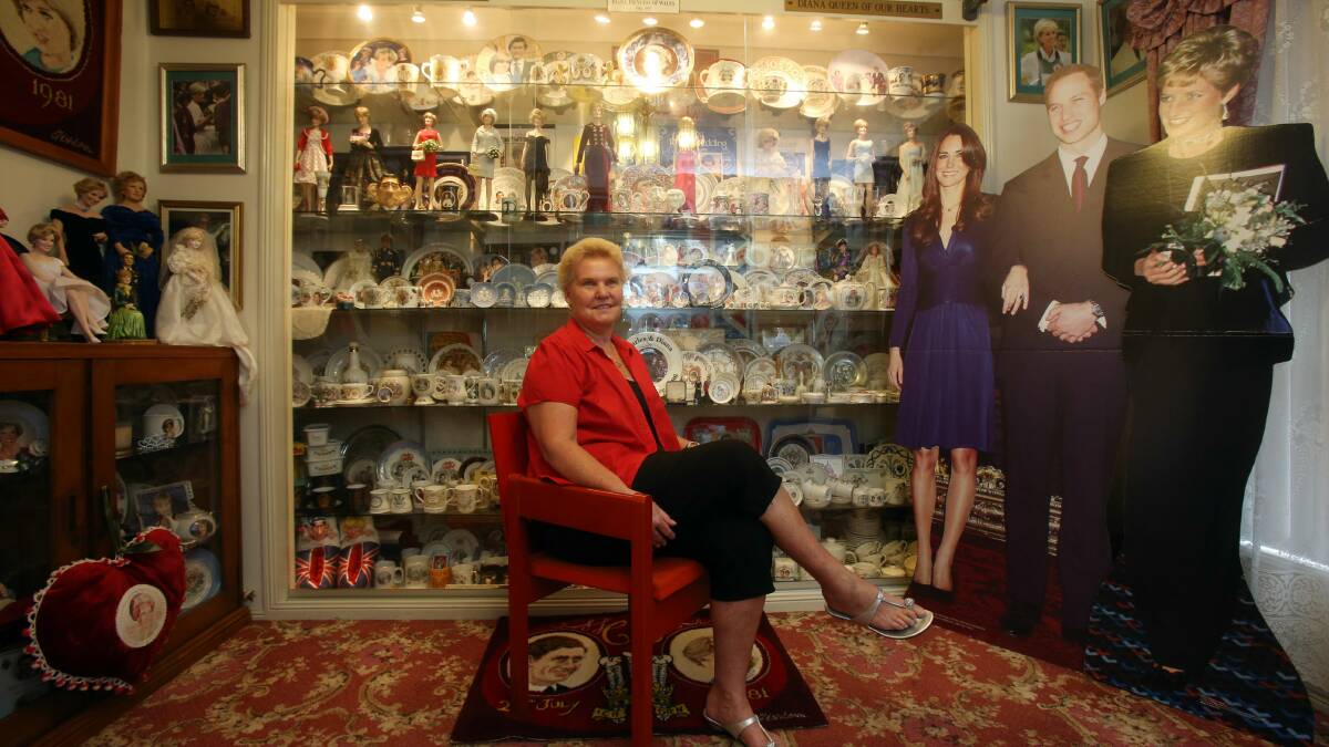 Janet Williams with her collection of royal memorabilia. Picture: ROBERT PEET