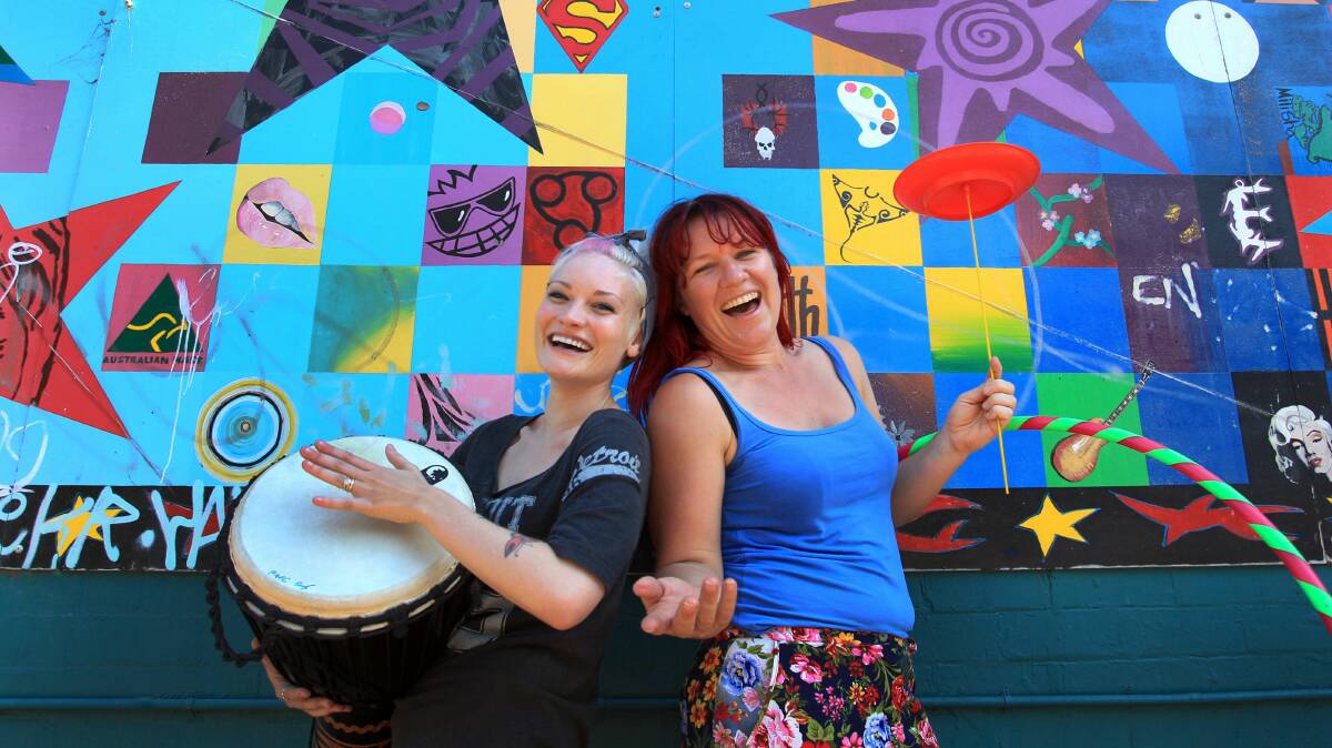 Anna Chaplin, left, and Kristina Dzelmanis are involved in Girls Get Louder. Picture: ORLANDO CHIODO