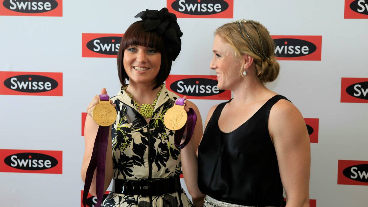 Olympians Anna Meares and Sally Pearson. Picture: THE AGE