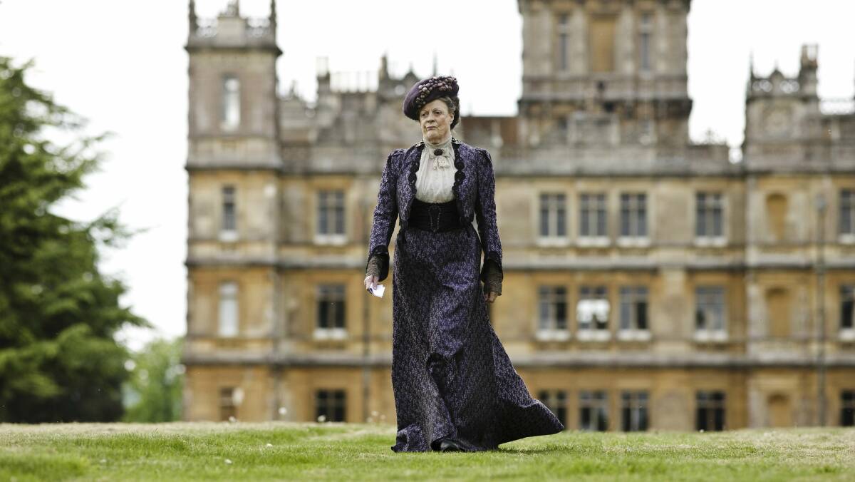 Dame Maggie Smith in a scene from Downton Abbey.