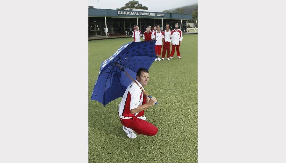 Corrimal's Rick Murphy with some of his clubmates were left frustrated with the opening round of pennants washed out. Picture: DAVE TEASE