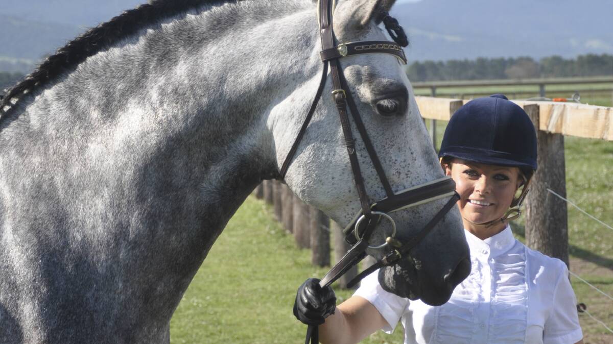 Victoria Davies and her Andalusian stallion, Eddy.