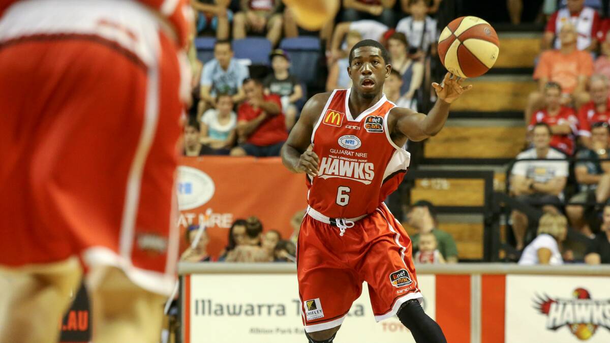 Malcolm Grant, in action against the Breakers, was a star for the Hawks in Adelaide. Picture: ADAM McLEAN